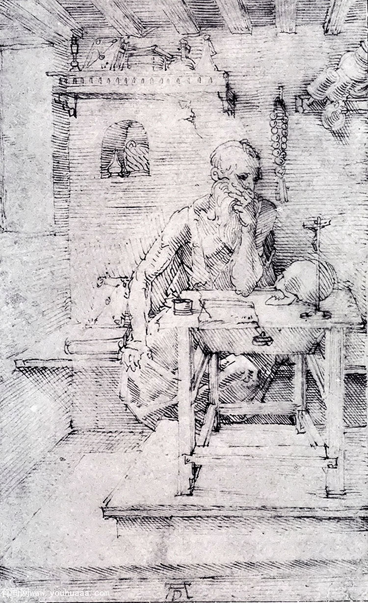 ѧϰеʥ(û) - st. jerome in his study (without cardinals robes)