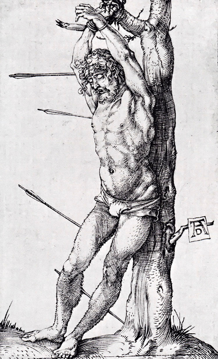 st. sebastian at the tree