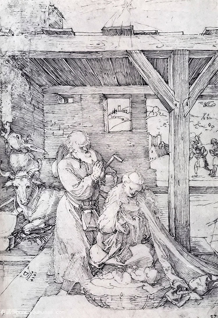 (ʥĸʥʥӤ) - the nativity- adoration of the christ child in the stables with the virgin and st. joseph