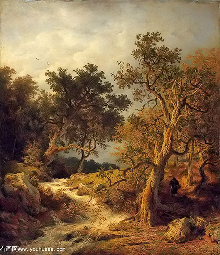 landscape with a stream