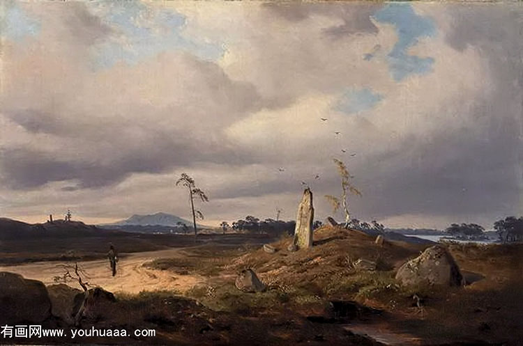 landscape with rune stone