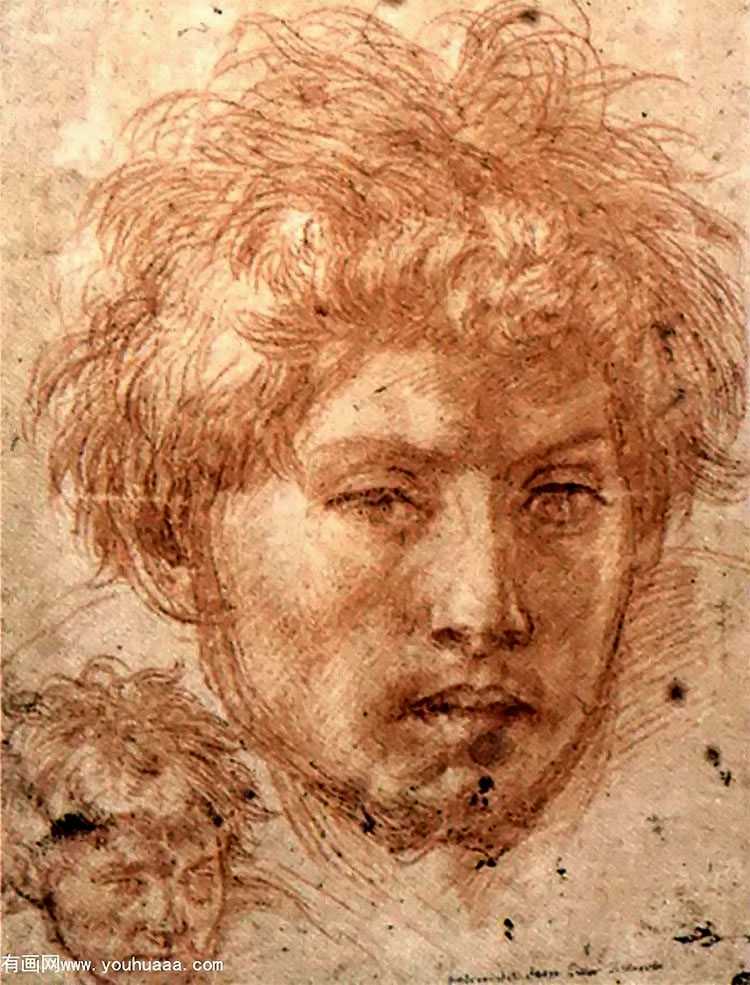 head of a young man