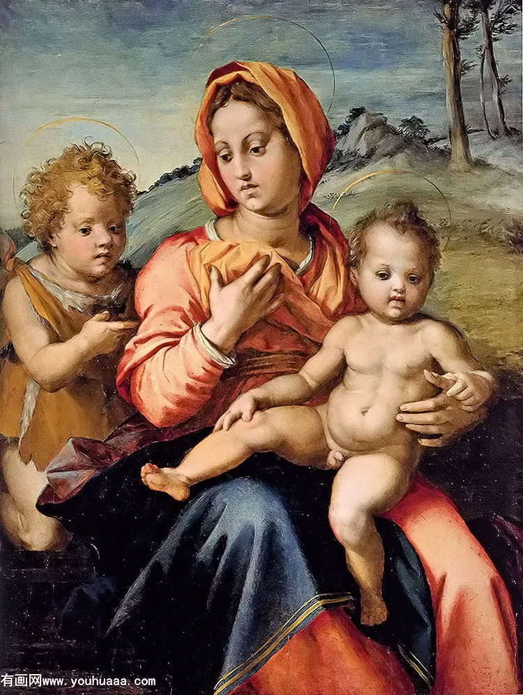 ʥĸСʥԼ - madonna and child with the infant saint john in a landscape