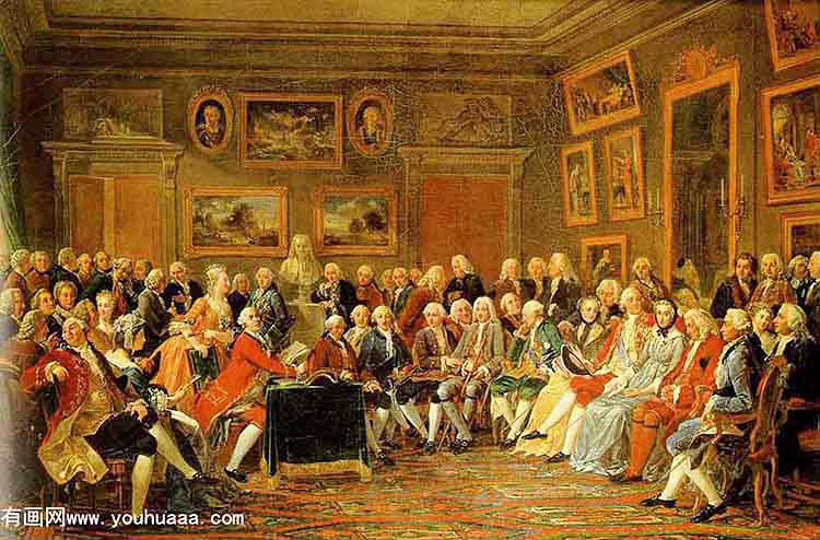 in the salon of madame geoffrin in 1755