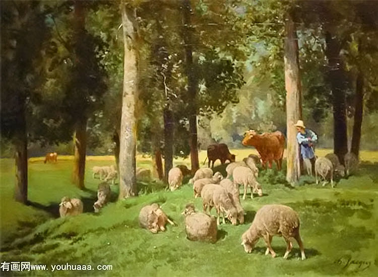 landscape with sheep