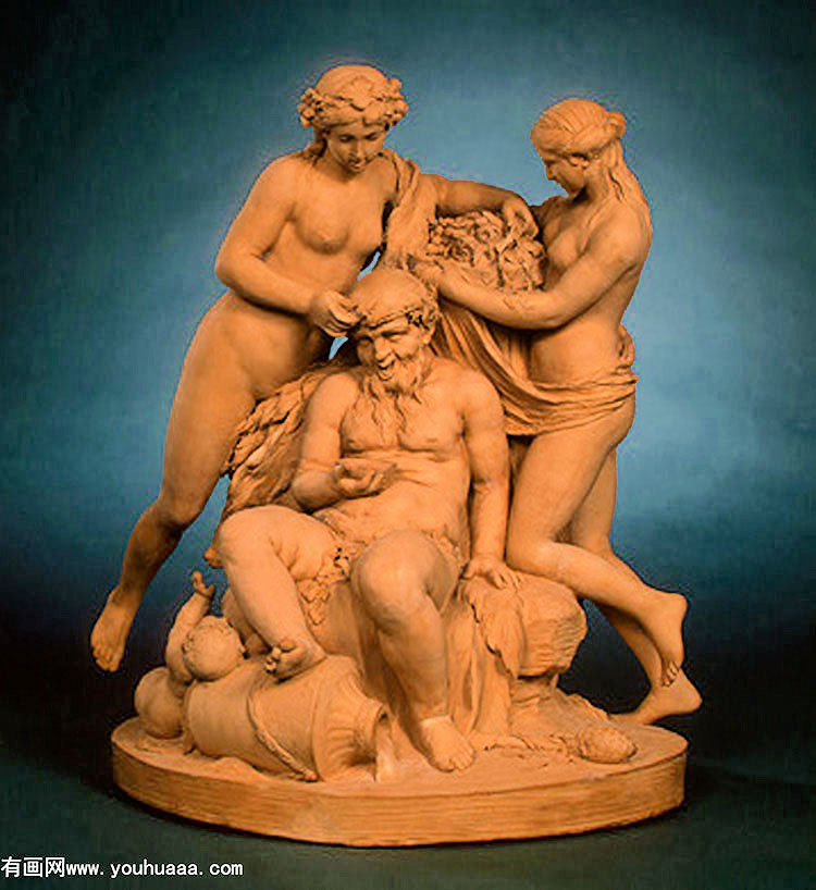 silenus crowned by nymphs