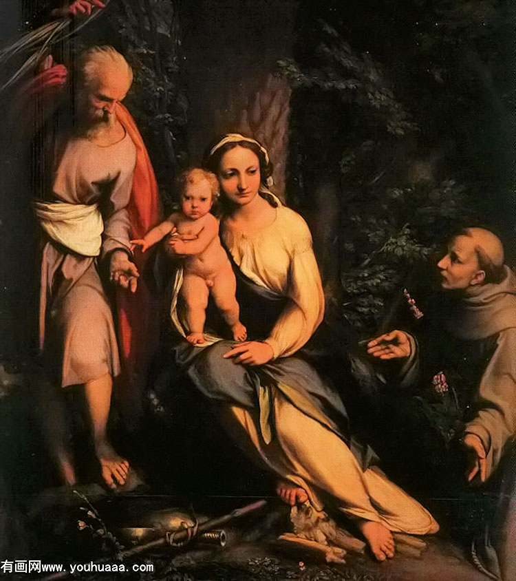 ʥ˹һ;Ϣ - the rest on the flight to egypt with saint francis