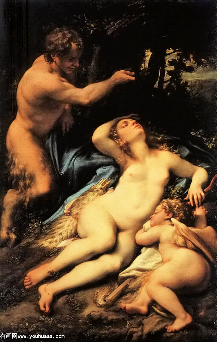 ά˹ɭ - venus and cupid with a satyr