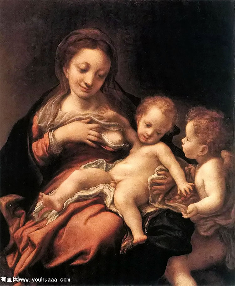 ʥĸʹ(ʥĸ) - virgin and child with an angel (madonna del latte)