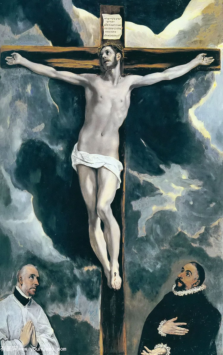 Ļ - the crucifxion with two donors