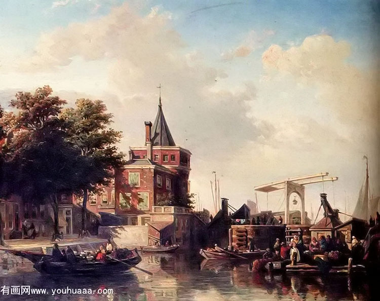 view of the schreierstoren, amsterdam, in summer