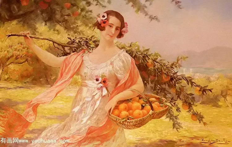 femme aux oranges