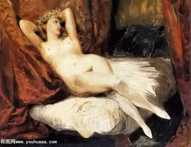 ɳϵŮ - female nude reclining on a divan