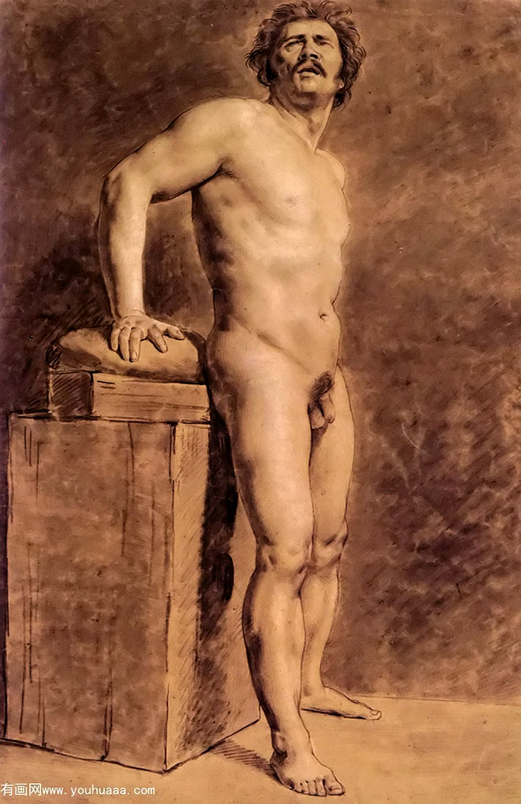 male academy figure, probably polonais, standing