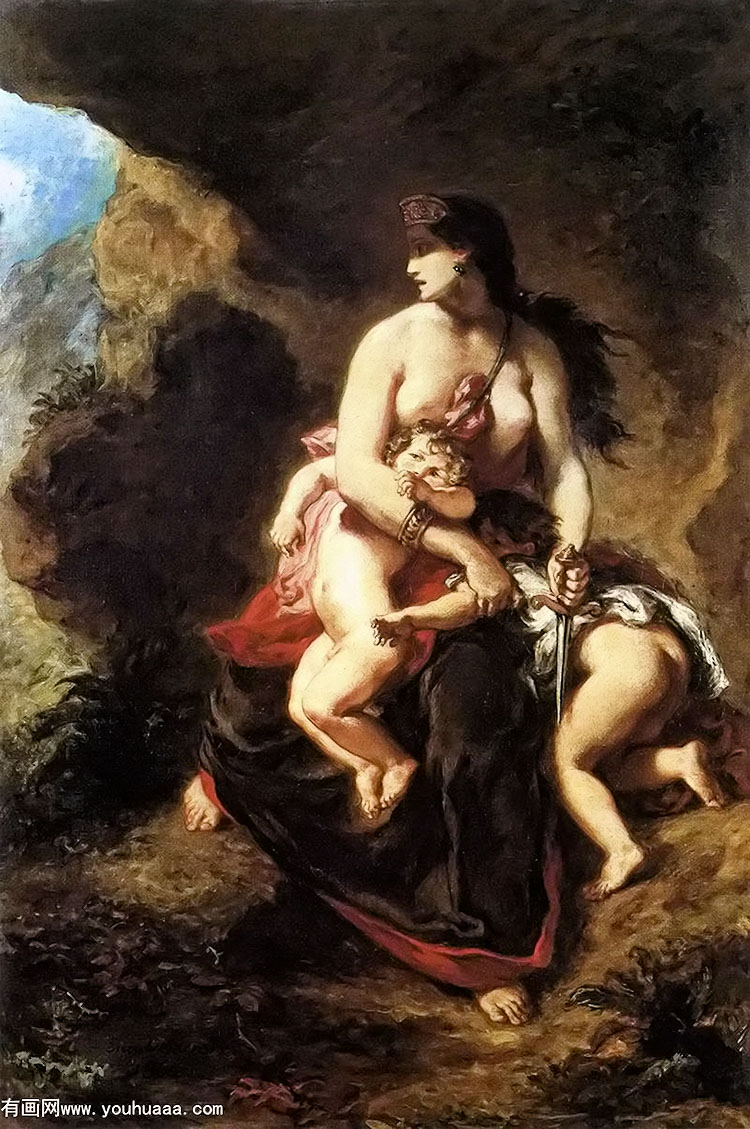 ŭ - medea about to kill her children