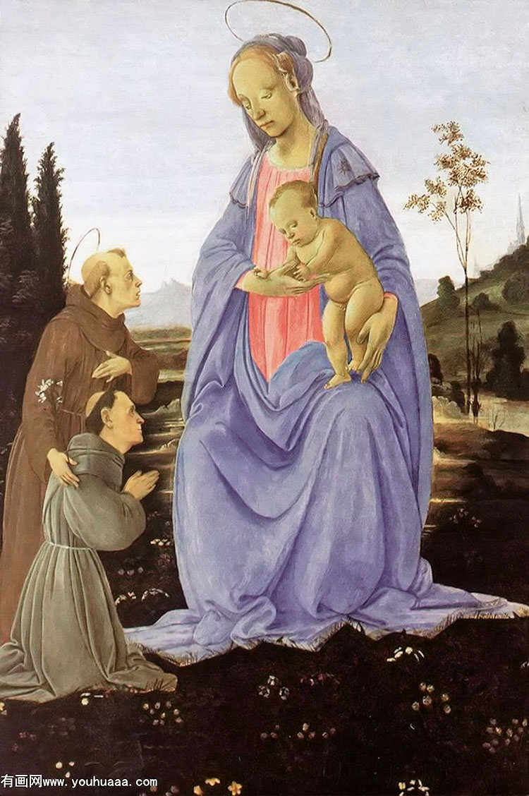 ʥĸӣʥἰһλʿ - madonna with child, st anthony of padua and a friar