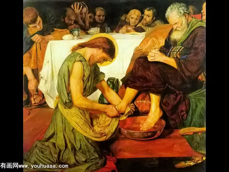 ͣҮΪ˵ϴ - jesus washing peters feet at the last supper