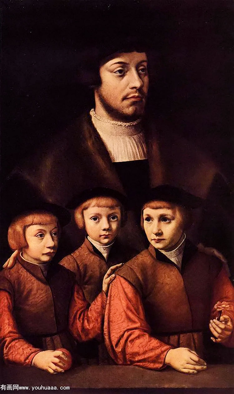 ӵФ - portrait of a man with three sons