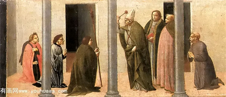 predella consecration of the church of the innocents