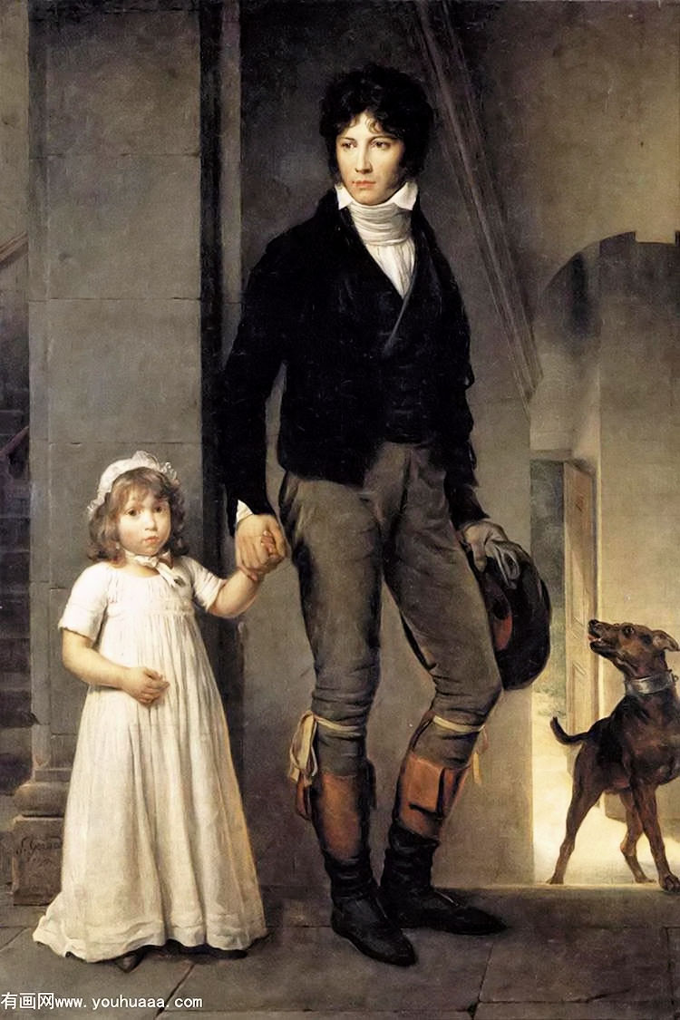 Ů - jean baptist isabey, miniaturist, with his daughter