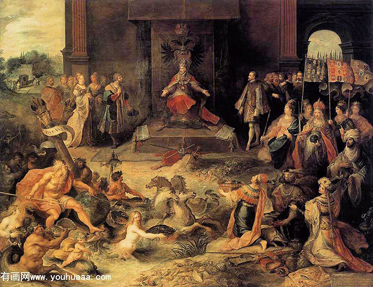 allegory on the abdication of emperor charles v in brussels