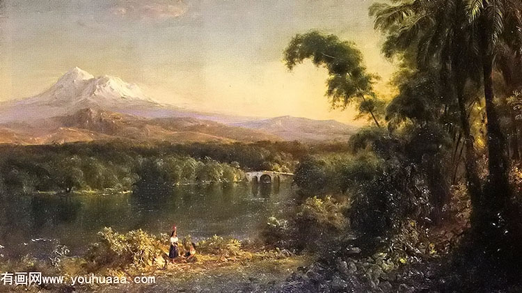 figures in an ecuadorian landscape