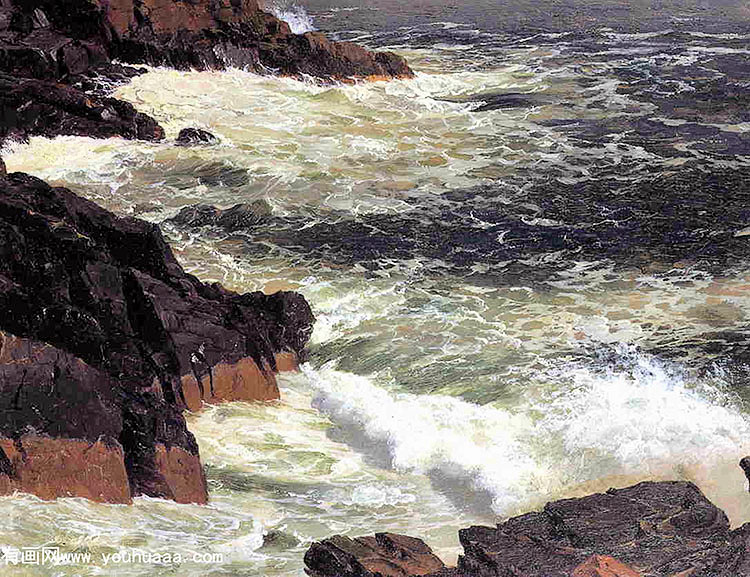 rough surf, mount desert island