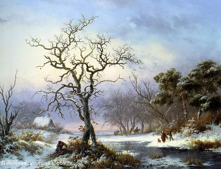 faggot gatherers in a winter landscape