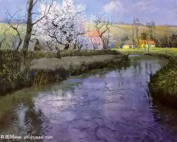 a french river landscape