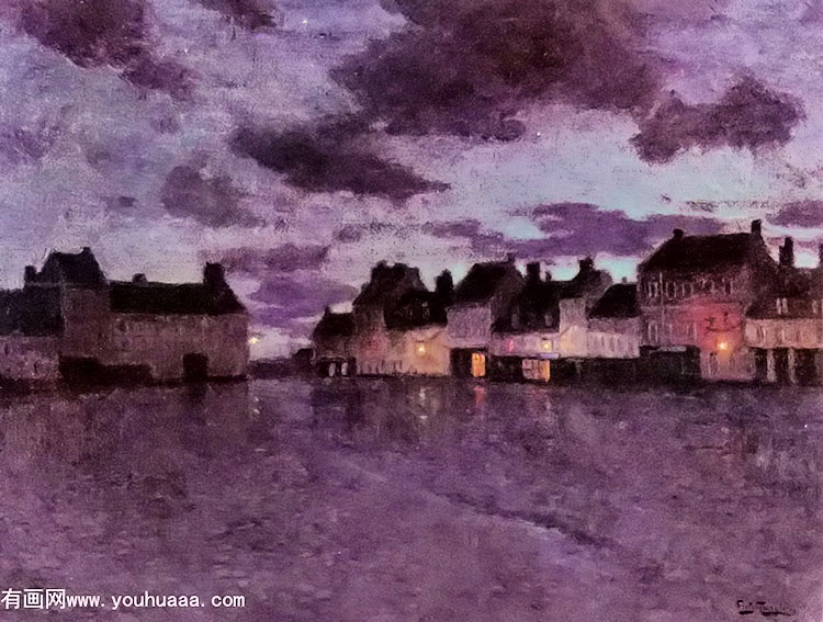 marketplace in france, after a rainstorm