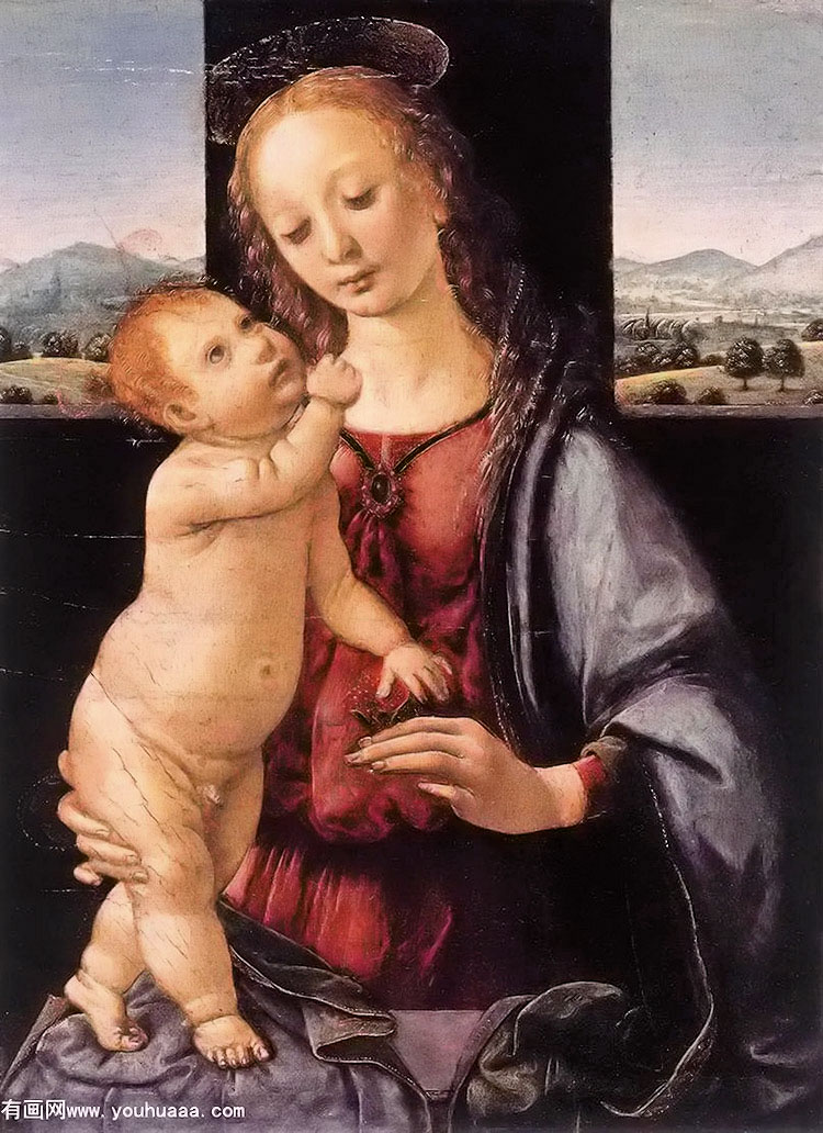 黨ʥĸ - madonna and child with a pomegranate