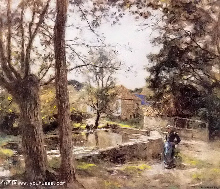 le lavoir pres de la ferme derlan (pas de calais)