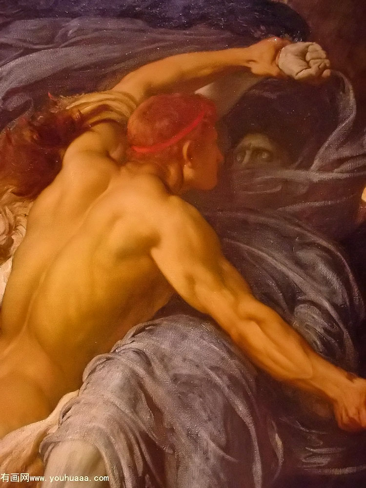 hercules wrestling with death for the body of alcestis detail 1