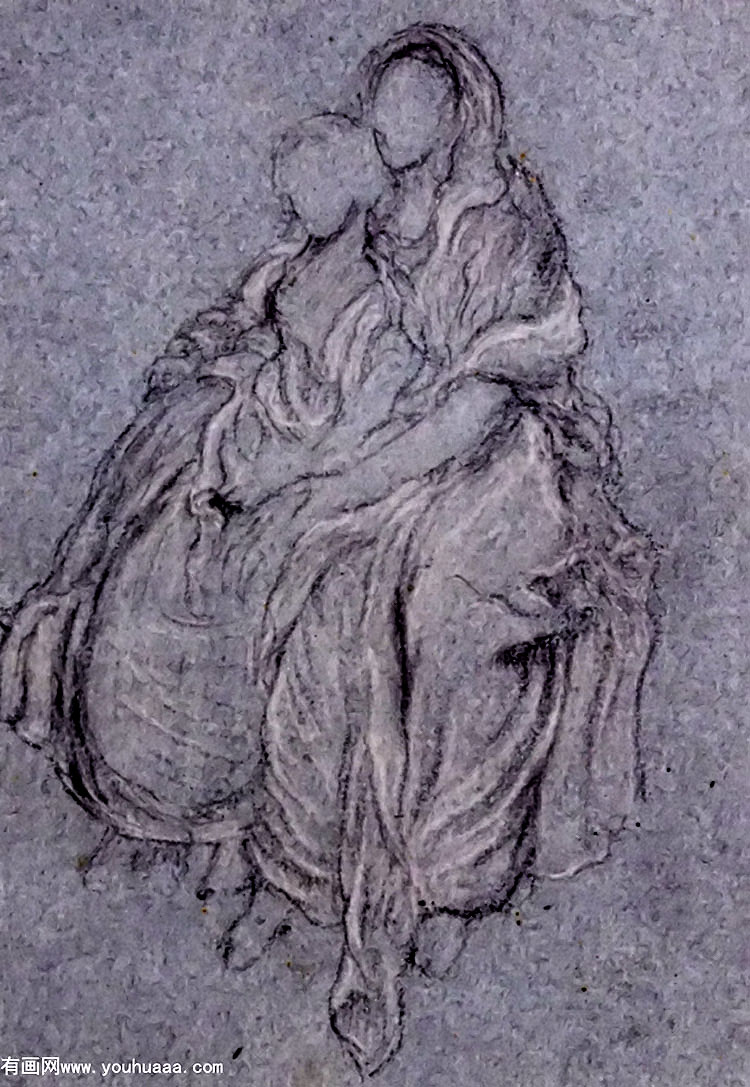 study of the seated girls watching the festivle procession in the daphnephoria