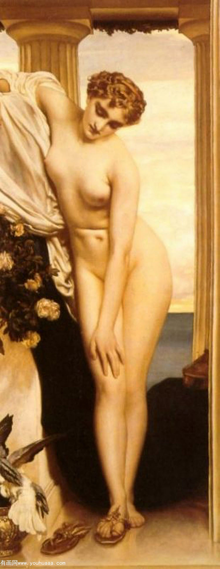 venus disrobing for the bath