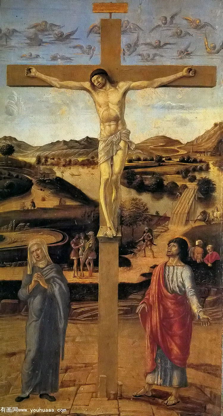 гϸڵҮͼ - crucifixion and details of the landscape