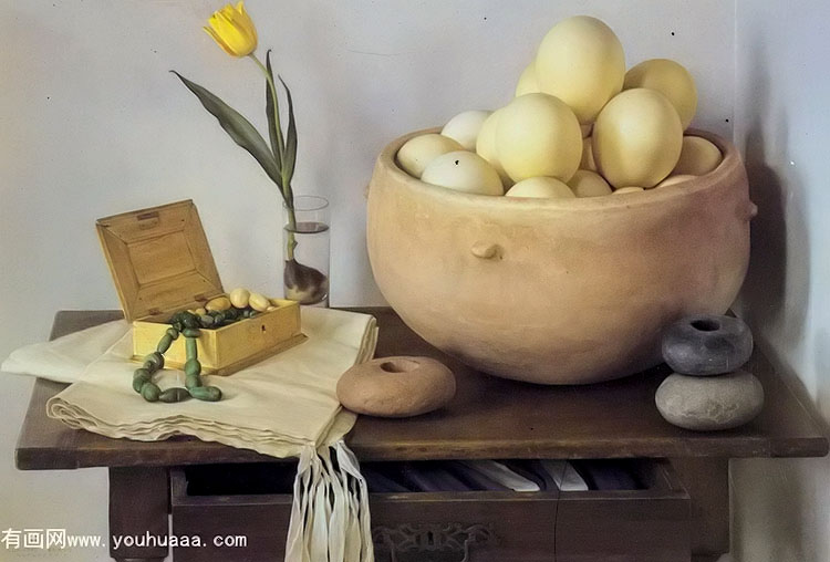  - still life with ostrich eggs