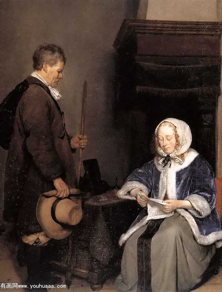 lady reading a letter (detail)