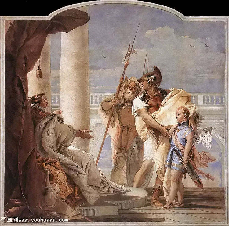 aeneas introducing cupid dressed as ascanius to dido