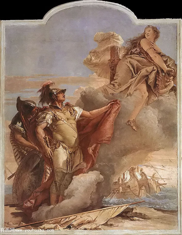 venus appearing to aeneas on the shores of carthage