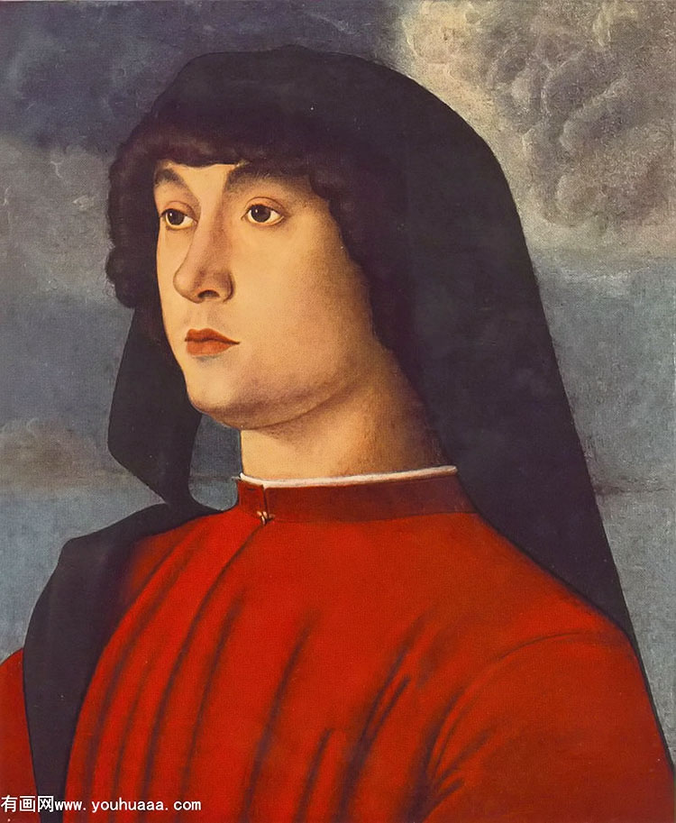 Ф - portrait of a young man in red