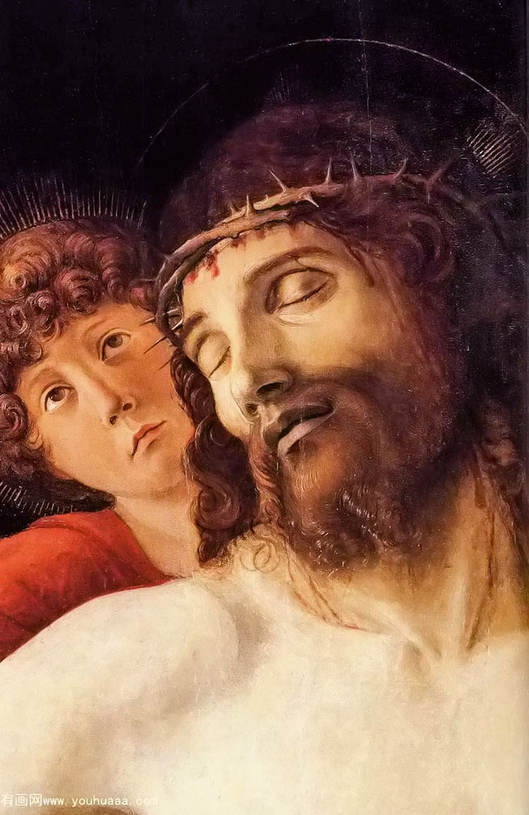 λʹ֧ŵĻ(ֲ) - the dead christ supported by two angels [detail]