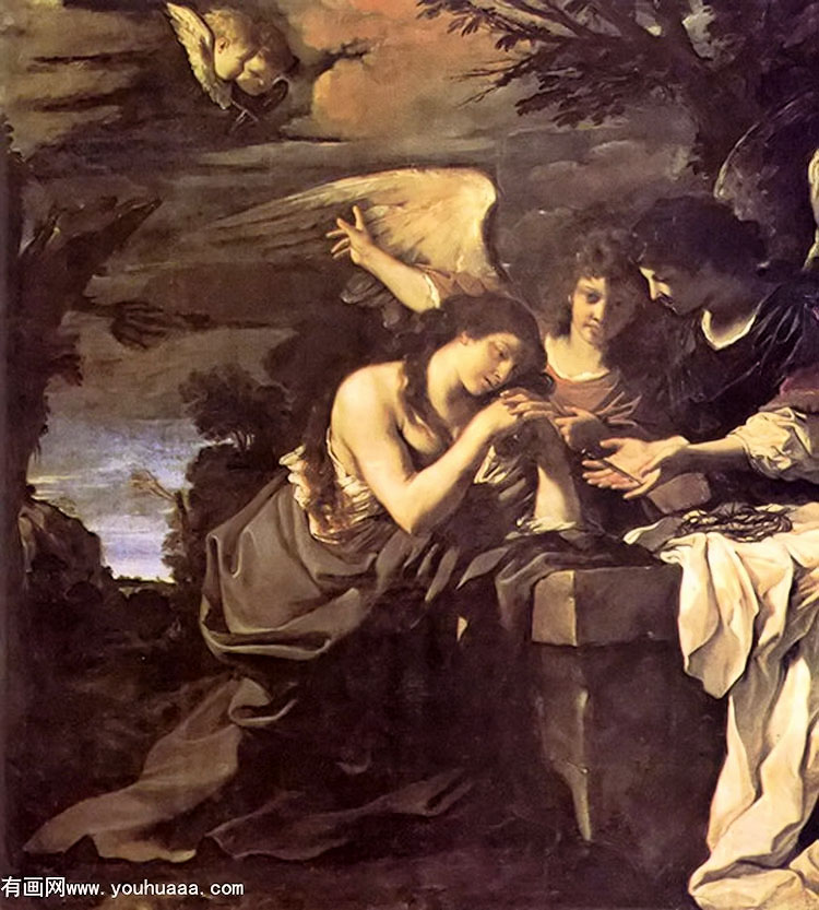 magdalen and two angels