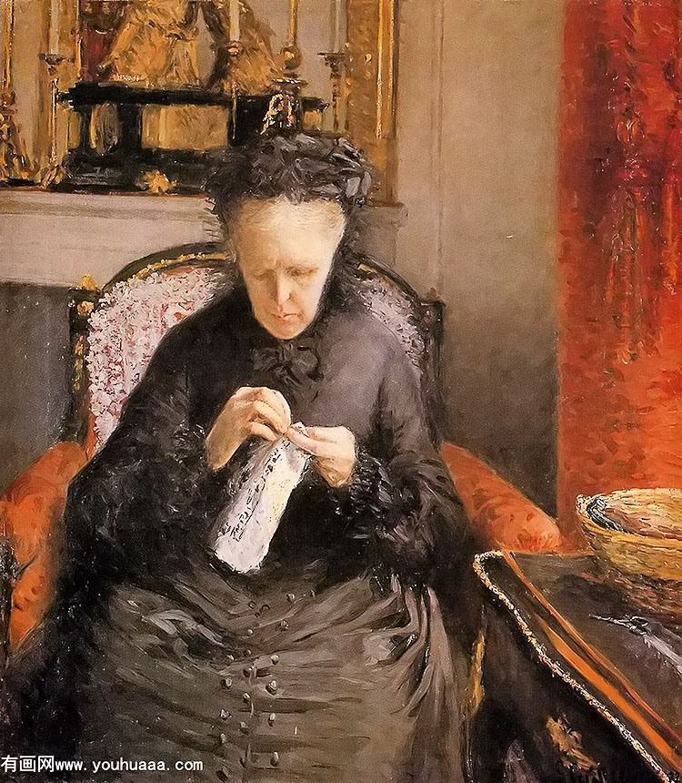 portait of madame martial caillebote (the artists mother)