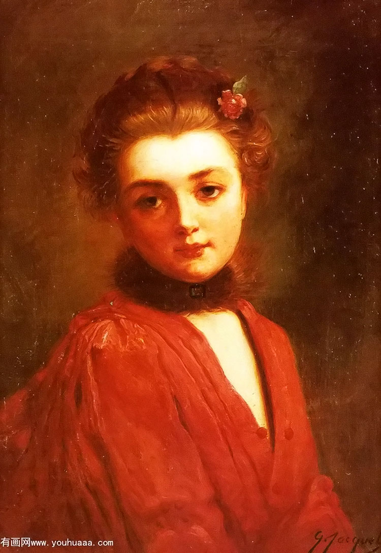 ŮФ - portrait of a girl in a red dress