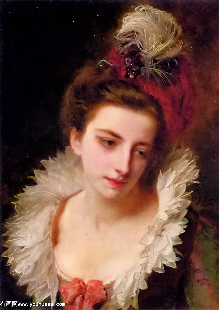 ëñŮФ - portrait of a lady with a feathered hat