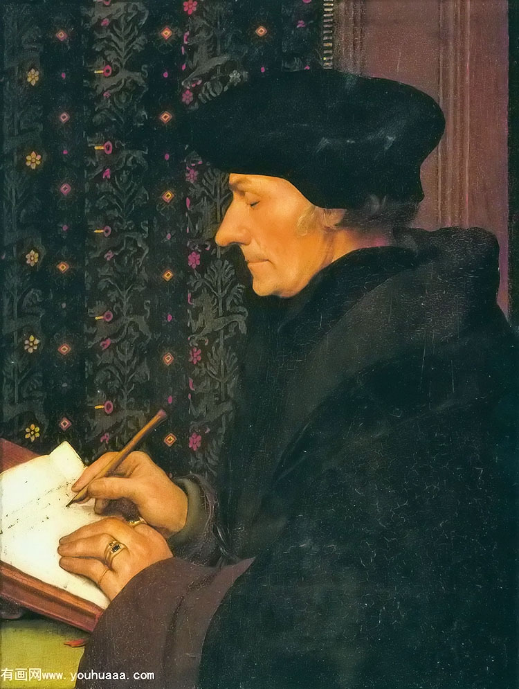 ˹ĪФ񣨵˹ķ˹Ļ - portrait of desiderius erasmus