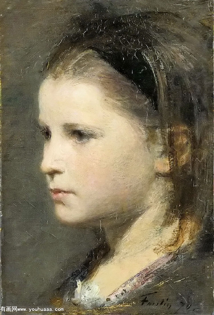 head of a young girl