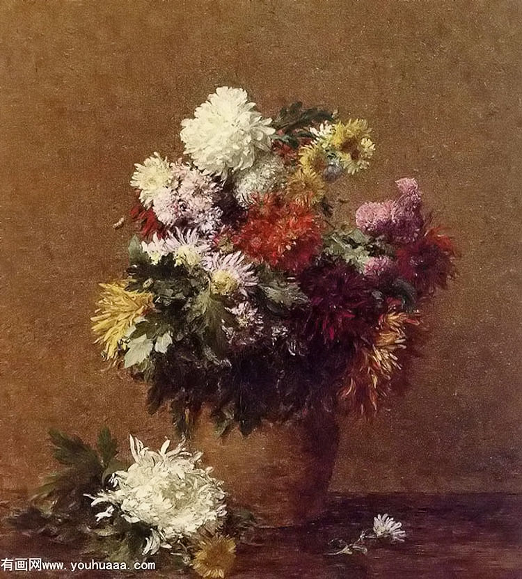 large bouquet of chrysanthemums