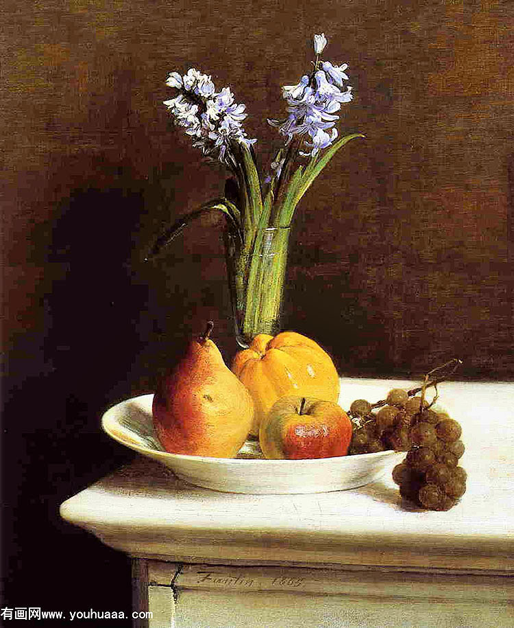 :ˮ - still life hyacinths and fruit